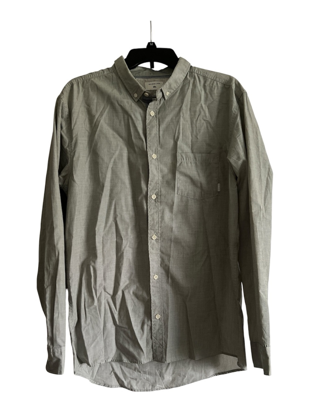 Quiksilver Men's Olive Green Button-Down Shirt